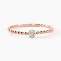 Histoire d'Or Bague Solitaire Gaxina Or Rose Diamant