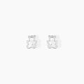 Boucles d'oreille sur Grenoble : Histoire d'Or Boucles D'oreilles Puces Eusebia Ours Or Blanc Oxydes
