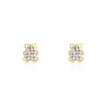 Boucles d'oreille sur Grenoble : Histoire d'Or Boucles D'oreilles Puces Emerica Ours 0 Or Jaune Strass