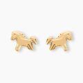 Boucles d'oreille sur Grenoble : Histoire d'Or Boucles D'oreilles Puces Gerd Cheval Or Jaune