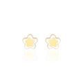 Boucles d'oreille sur Grenoble : Histoire d'Or Boucles D'oreilles Puces Cleomelia Fleur Or Jaune