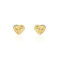 Boucles d'oreille sur Grenoble : Histoire d'Or Boucles D'oreilles Puces Arisaema C?ur Or Jaune