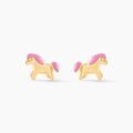 Boucles d'oreille sur Grenoble : Histoire d'Or Boucles D'oreilles Puces Heldea Cheval Or Jaune