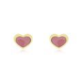 Histoire d'Or Boucles D'oreilles Puces Coeurs Or Jaune