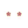 Boucles d'oreille sur Grenoble : Histoire d'Or Boucles D'oreilles Puces Syna Fleur Or Jaune