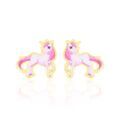 Boucles d'oreille sur Grenoble : Histoire d'Or Boucles D'oreilles Puces Fantasila Cheval Or Jaune