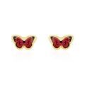 Boucles d'oreille sur Grenoble : Histoire d'Or Boucles D'oreilles Puces Sulivia Papillon Or Jaune