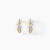 Histoire d'Or Boucles D'oreilles Puces Soukayna Or Bicolore Diamant