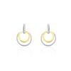 Histoire d'Or Boucles D'oreilles Pendantes Or Bicolore Eloisia Diamants