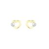 Histoire d'Or Boucles D'oreilles Puces Anne-maudae Double Coeurs Or Bicolore