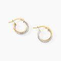 Boucles d'oreille sur Grenoble : Histoire d'Or Cr&eacute;oles Maelia Or Bicolore