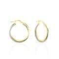 Boucles d'oreille sur Grenoble : Histoire d'Or Cr&eacute;oles Maelia Or Bicolore