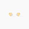 Histoire d'Or Boucles D'oreilles Puces Anne-maudae Double Coeurs Or Bicolore