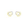 Histoire d'Or Boucles D'oreilles Puces Farouk Cercle Or Bicolore