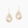 Histoire d'Or Boucles D'oreilles Pendantes Berangere Triple Cercles Or Tricolore