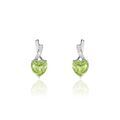 Histoire d'Or Boucles D'oreilles Puces Or Blanc Clothilde P&eacute;ridot