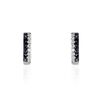 Histoire d'Or Boucles D'oreilles Puces Demi Lune Or Blanc Diamant
