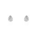 Boucles d'oreille sur Grenoble : Histoire d'Or Boucles D'oreilles Puces Nevena Or Blanc Diamant