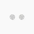 Boucles d'oreille sur Grenoble : Histoire d'Or Boucles D'oreilles Puces Teani Or Blanc Diamant