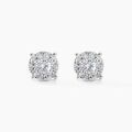Histoire d'Or Boucles D'oreilles Puces Artemis Or Blanc Diamant
