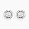 Histoire d'Or Boucles D'oreilles Puces Soleil D'hiver Or Blanc Diamant