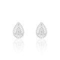 Boucles d'oreille sur Grenoble : Histoire d'Or Boucles D'oreilles Puces Izia Or Blanc Diamant