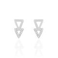Histoire d'Or Boucles D'oreilles Puces Joy Or Blanc Diamant