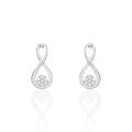 Boucles d'oreille sur Grenoble : Histoire d'Or Boucles D'oreilles Puces Shaeen Or Blanc Diamant
