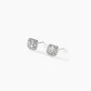 Histoire d'Or Boucles D'oreilles Puces 1986 Or Blanc Diamants