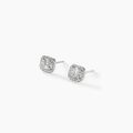 Boucles d'oreille sur Grenoble : Histoire d'Or Boucles D'oreilles Puces 1986 Or Blanc Diamants
