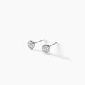 Boucles d'oreille sur Grenoble : Histoire d'Or Boucles D'oreilles Puces Violanda Or Blanc Diamant