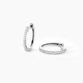 Boucles d'oreille sur Grenoble : Histoire d'Or Cr&eacute;oles Aryanna Rondes Or Blanc Diamant