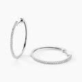 Boucles d'oreille sur Grenoble : Histoire d'Or Cr&eacute;oles Aryanna Rondes Or Blanc Diamant