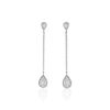 Histoire d'Or Boucles D'oreilles Pendantes Mariona Or Blanc Diamant