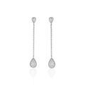 Histoire d'Or Boucles D'oreilles Pendantes Mariona Or Blanc Diamant