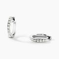 Boucles d'oreille sur Grenoble : Histoire d'Or Mini Cr&eacute;oles Or Blanc Aryanna Diamants