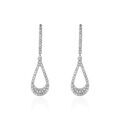Boucles d'oreille sur Grenoble : Histoire d'Or Boucles D'oreilles Pendantes Or Blanc Abilene Diamants