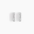 Boucles d'oreille sur Grenoble : Histoire d'Or Boucles D'oreilles Puces Aprhodisia Or Blanc Diamant Blanc