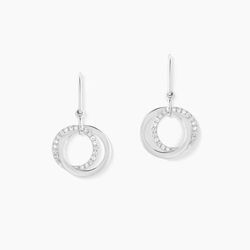 Histoire d'Or Boucles D'oreilles Pendantes Or Blanc Tresha Diamants