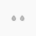 Boucles d'oreille sur Grenoble : Histoire d'Or Boucles D'oreilles Puces Mon Premier Diamant Or Blanc