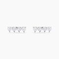 Boucles d'oreille sur Grenoble : Histoire d'Or Boucles D'oreilles Puces Blitalia Or Blanc Diamant Synth&eacute;tique