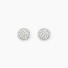 Histoire d'Or Boucles D'oreilles Puces Edmee Or Blanc Strass
