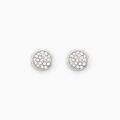 Boucles d'oreille sur Grenoble : Histoire d'Or Boucles D'oreilles Puces Edmee Or Blanc Strass