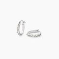 Boucles d'oreille sur Grenoble : Histoire d'Or Cr&eacute;oles Sandrine Or Blanc Strass