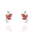 Boucles d'oreille sur Grenoble : Histoire d'Or Boucles D'oreilles Puces Angie Or Blanc Diamant Et Rubis