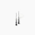 Boucles d'oreille sur Grenoble : Histoire d'Or Boucles D'oreilles Pendantes Josephine Or Blanc Saphir Et Diamant