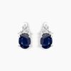Histoire d'Or Boucles D'oreilles Puces Or Blanc Marie Saphirs Diamants