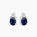 Histoire d'Or Boucles D'oreilles Puces Or Blanc Marie Saphirs Diamants
