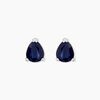 Histoire d'Or Boucles D'oreilles Puces Or Blanc Pluie D'Eclat Saphir