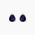 Boucles d'oreille sur Grenoble : Histoire d'Or Boucles D'oreilles Puces Or Blanc Pluie D'Eclat Saphir